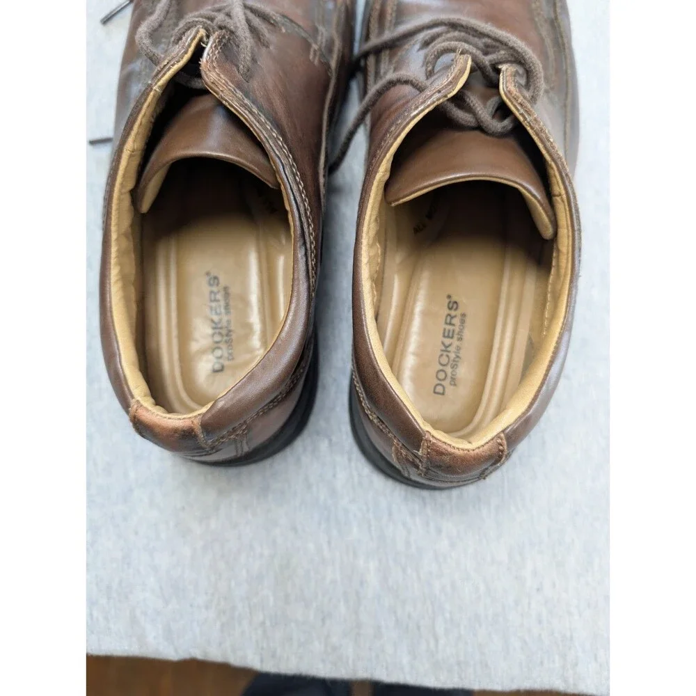Dockers Mens Pro Style Leather Casual Oxford Shoes Brown Size 9M 90-29023